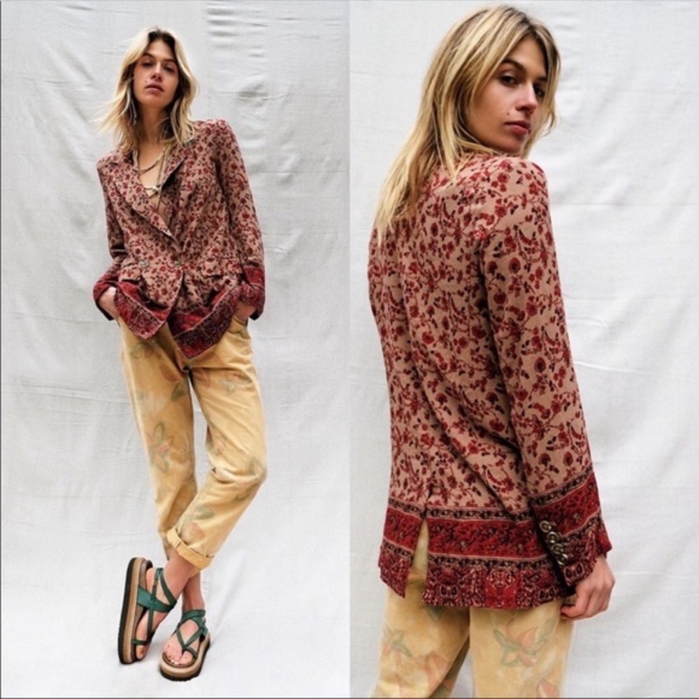 FREE PEOPLE Bellflower Blazer Floral New With Tags